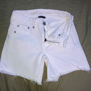 American Eagle White Denim Shorts
